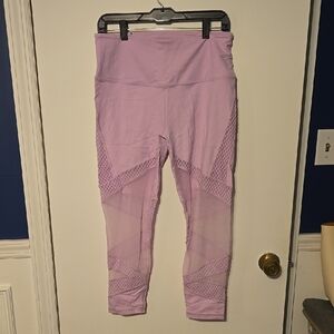 Lavender Mesh Panel Leggings